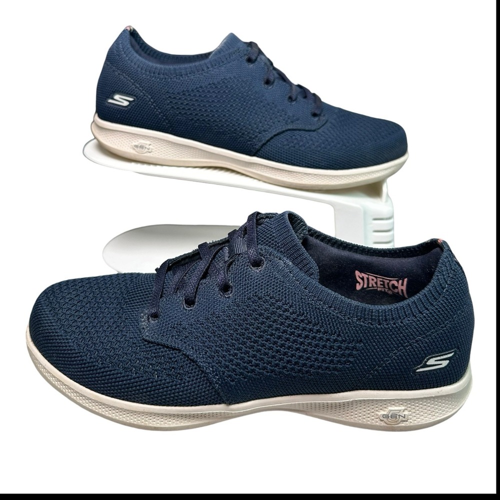 Skechers Go Step Lite Slip-on Stretch Casual Sneakers Navy 136112 5Gen Women's 7 - Picture 6 of 12